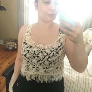 Crochet Fringe Crop Top